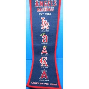 Los Angeles Angels MLB Winning Streak Embroidered Heritage Banner! 32"long